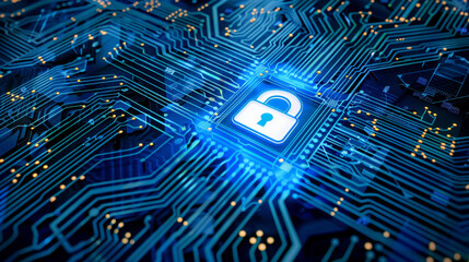 Artificial Intelligence Cybersecurity concept.