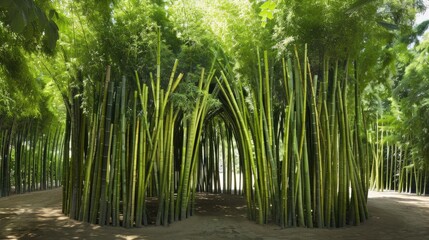 Trees made of bamboo