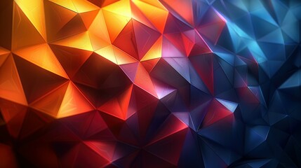 Fototapeta premium Triangular Tapestry: Abstract Geometry in Motion