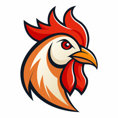 head of rooster, rooster head logo vector illustration, silhouette, logo, eps File, Hen silhouette, chicken isolated on white, Creative Logo Icon white Background png