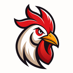 head of rooster, rooster head logo vector illustration, silhouette, logo, eps File, Hen silhouette, chicken isolated on white, Creative Logo Icon white Background png