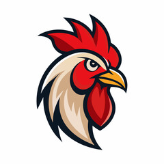 head of rooster, rooster head logo vector illustration, silhouette, logo, eps File, Hen silhouette, chicken isolated on white, Creative Logo Icon white Background png