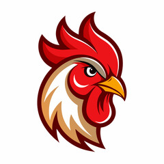 head of rooster, rooster head logo vector illustration, silhouette, logo, eps File, Hen silhouette, chicken isolated on white, Creative Logo Icon white Background png