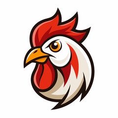 head of rooster, rooster head logo vector illustration, silhouette, logo, eps File, Hen silhouette, chicken isolated on white, Creative Logo Icon white Background png