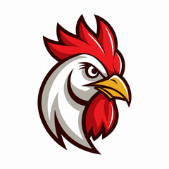 head of rooster, rooster head logo vector illustration, silhouette, logo, eps File, Hen silhouette, chicken isolated on white, Creative Logo Icon white Background png