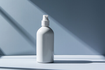 Clean White 3D Spray Bottle Mockup