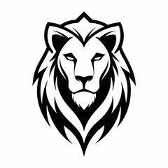 lion head logo vector illustration, lion silhouette, logo, eps File, tiger isolated on white, tiger Logo Icon white Background png