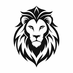lion head logo vector illustration, lion silhouette, logo, eps File, tiger isolated on white, tiger Logo Icon white Background png