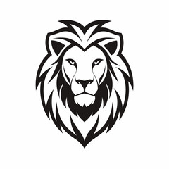 Fototapeta premium lion head logo vector illustration, lion silhouette, logo, eps File, tiger isolated on white, tiger Logo Icon white Background png