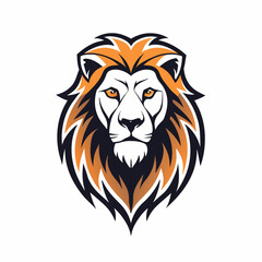 lion head logo vector illustration, lion silhouette, logo, eps File, tiger isolated on white, tiger Logo Icon white Background png