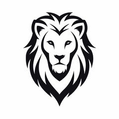 lion head logo vector illustration, lion silhouette, logo, eps File, tiger isolated on white, tiger Logo Icon white Background png