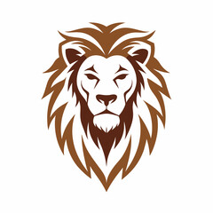 lion head logo vector illustration, lion silhouette, logo, eps File, tiger isolated on white, tiger Logo Icon white Background png