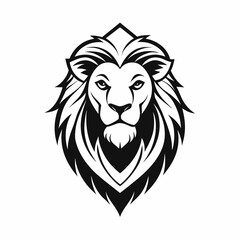 Fototapeta premium lion head logo vector illustration, lion silhouette, logo, eps File, tiger isolated on white, tiger Logo Icon white Background png