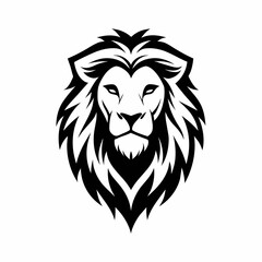 lion head logo vector illustration, lion silhouette, logo, eps File, tiger isolated on white, tiger Logo Icon white Background png