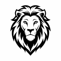 lion head logo vector illustration, lion silhouette, logo, eps File, tiger isolated on white, tiger Logo Icon white Background png
