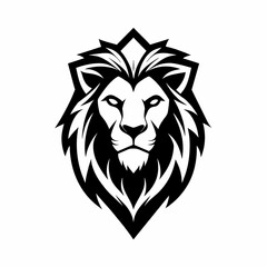 lion head logo vector illustration, lion silhouette, logo, eps File, tiger isolated on white, tiger Logo Icon white Background png