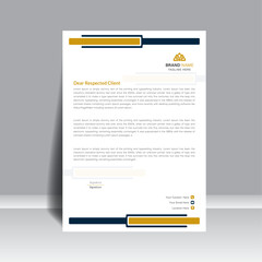 Corporate style creative letterhead, for your project, vector design.
