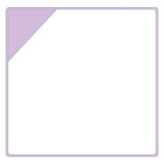 Purple Text Frame Isolated on White