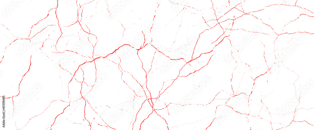 Poster vector marble pattern with red cracks transparent texture.