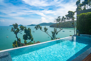 Pool view in Ao Yon Yai beach in Phuket, Thailand