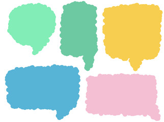 set of watercolor hand drawn frames