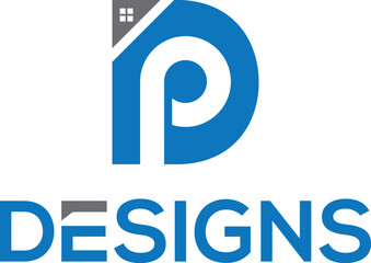 DP real estate Vector logo design for download