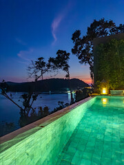 Pool view in Ao Yon Yai beach in Phuket, Thailand