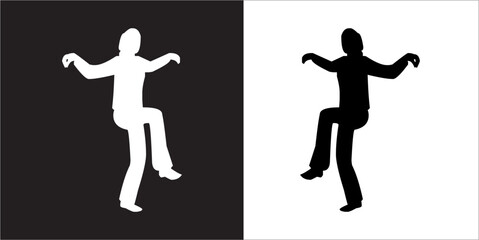  IIlustration Vector graphics of Tai-Chi Silhouette icon