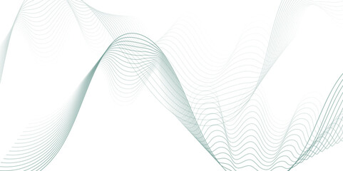 White wave curve lines banner background design. Abstract soft wave lines dynamic flowing blue light isolated background. Vector Illustration of the gray pattern of lines. stripes on white.