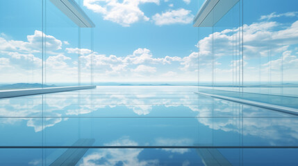 Airplane soaring above a global skyline under a vast sky, merging technology and nature in a breathtaking urban landscape