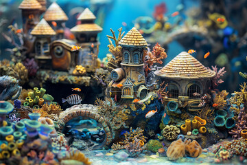 Obraz premium Explore the incredible underwater world. Discover the stunning beauty of coral reefs and the amazing marine life that inhabit them.
