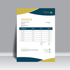 Creatively designed Invoice that features vibrant colors. for your company. New Invoice design in completely new style, For your company.
