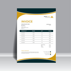 Obraz premium Creatively designed Invoice that features vibrant colors. for your company. New Invoice design in completely new style, For your company. 