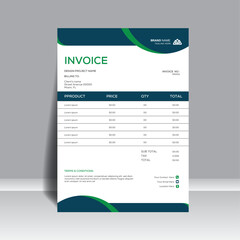 Creatively designed Invoice that features vibrant colors. for your company. New Invoice design in completely new style, For your company.

