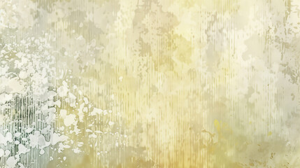 Rustic Textured Wall with Spring Blossoms Color Washing Technique. Aged effect. Palette of light yellow with subtle variations in hue and tonality. High-resolution. Soft, layered finish.
