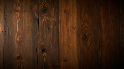 Fototapeta premium Old wooden walls, weathered brown planks with a rough texture.