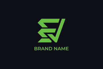 modern letter real estate logo design, Creative Letter EV Monogram Logo Design, Initial letter EV logo with simple minimalist home shape icon design