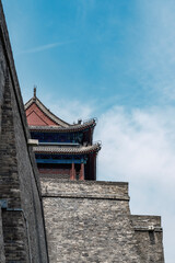 Traditional Ancient Chinese Tower Against Blue Sky