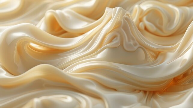 Close-up of milk swirling into a glass of tea, capturing the intricate, fluid patterns created by the mixing liquids. Abstract Backgrounds Illustration, Minimalism,