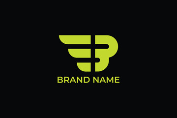 initial letter B wings airline logo, letter B wings logo, Abstract E letter for eagle logo icon vector, letter E B finance company financial growth logo