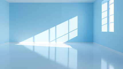 Obraz premium Light-filled Empty Hallway Design with Windows in 3D Render