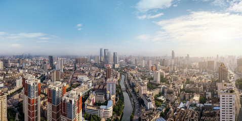 Modern Urban Cityscape with River View