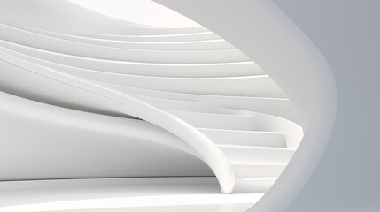 Curved 3D Lines on Futuristic Abstract Background