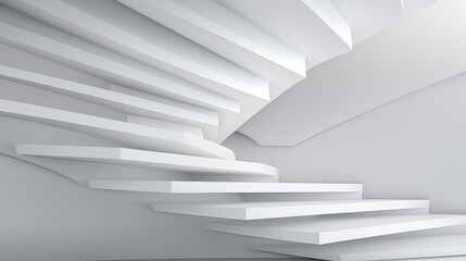 Abstract 3D staircase design in office interior