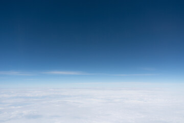 Clear Blue Sky Above the Clouds