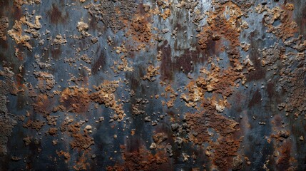 Obraz premium Rusty iron plate with weathered texture