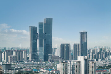 Obraz premium Modern Urban Skyline with Skyscrapers