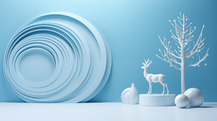 Obraz premium Christmas-themed vector illustration of a white