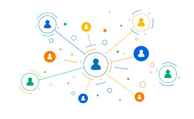 people connecting web network diagram background