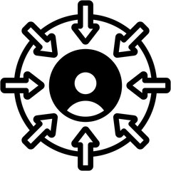 Fototapeta premium Customer Centric Icon